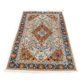 Vintage floral hand-knotted rug, 1970s