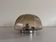 Flush-mounted brown glass fixture and metal base by N Leuchten, 1960s, Germany.