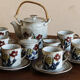 Grand feu stoneware tea service, Japan