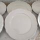 Lot de 6 assiettes plates en grès émaillé beige IKEA marli échancré