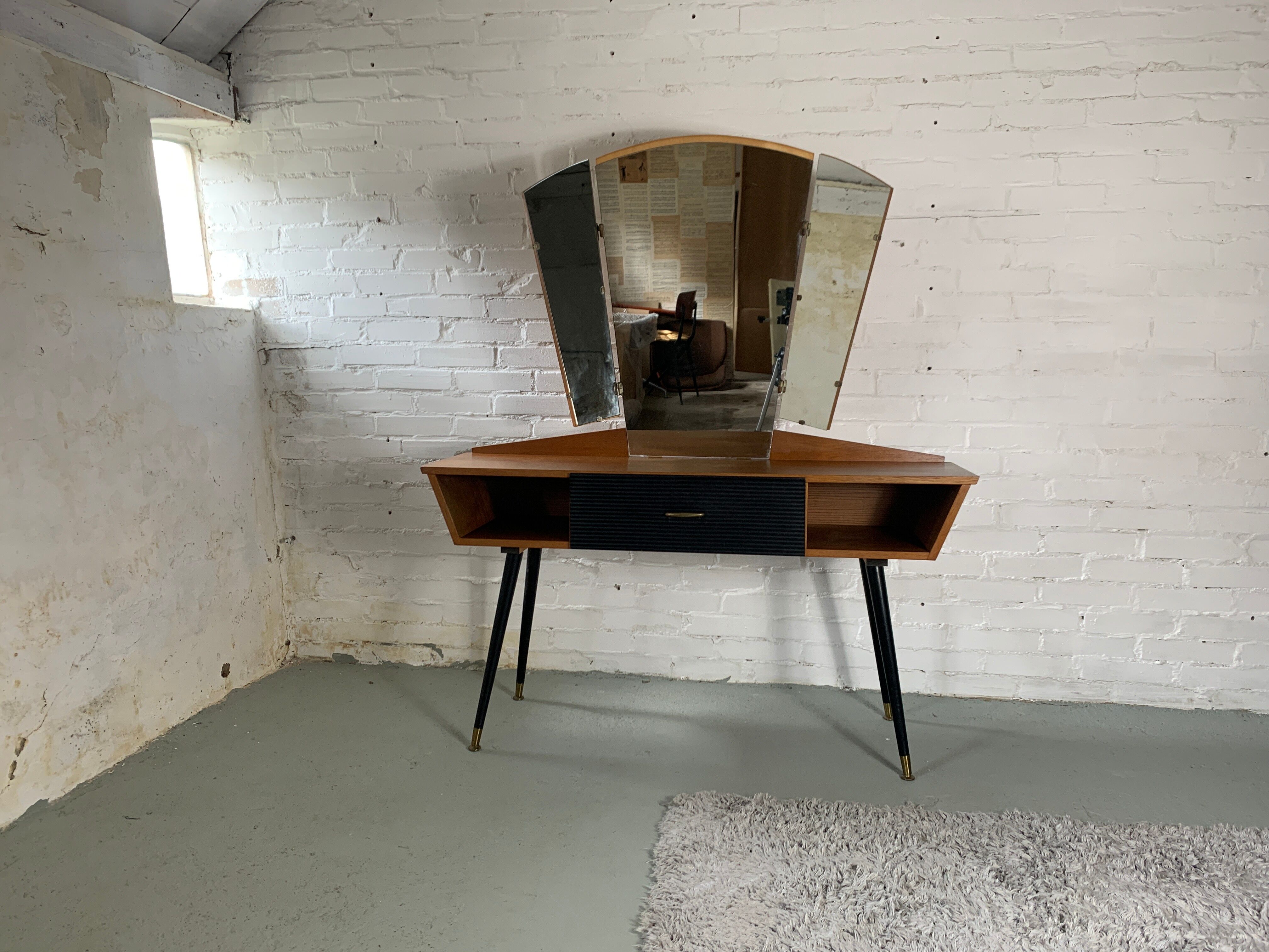 Vintage dressing table  with mirror, 1950s