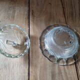 Vintage old moulded glass sugar
