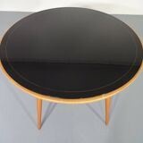 Glass and cherrywood table, 1960s