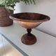 Footed bowl / Handmade turned wooden compote (Olive wood)