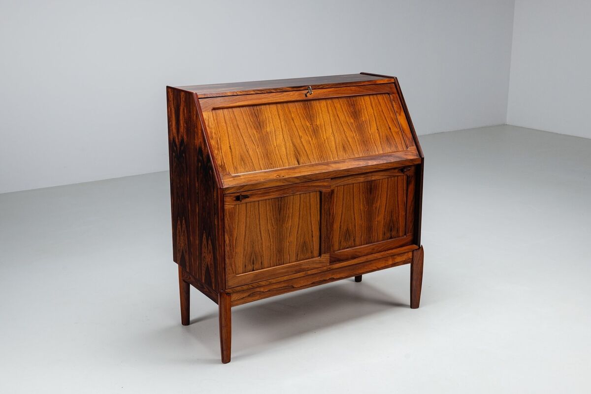 Cabinet secrétaire H.W. Klein en palissandre Bramin Danemark 1960