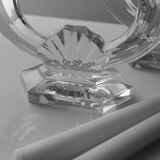 Pair of 50s crystal candlesticks