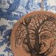 Jean Marais vintage terracotta plate from the 1970s surrealist