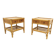 Set of 2 rattan bedside tables, Dux, Sweden, 1960