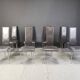8 chaises de salle à manger de Giancarlo Vegni pour Fasem, années 1980