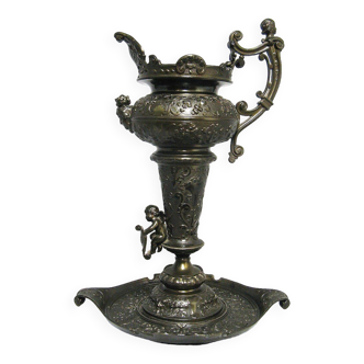 Ewer with its tray nineteenth century Renaissance style