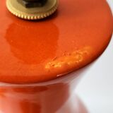 Vintage lamp foot 1960 ceramic orange