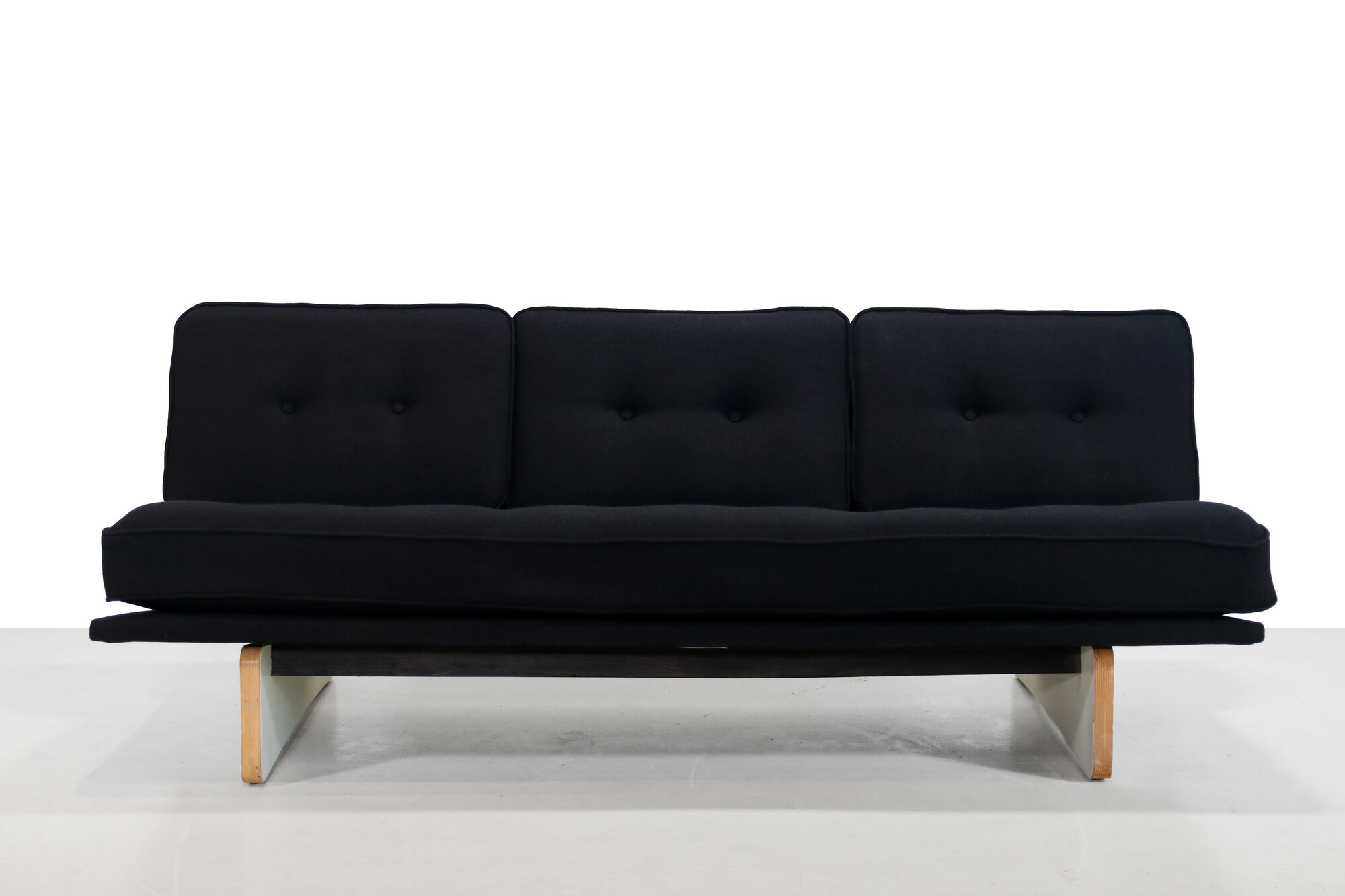 Artifort C671 sofa by Kho Liang Ie in black wool