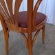 Set of 4 Bentwood Dining Chairs / Vintage Thonet Style, Red Faux Leather