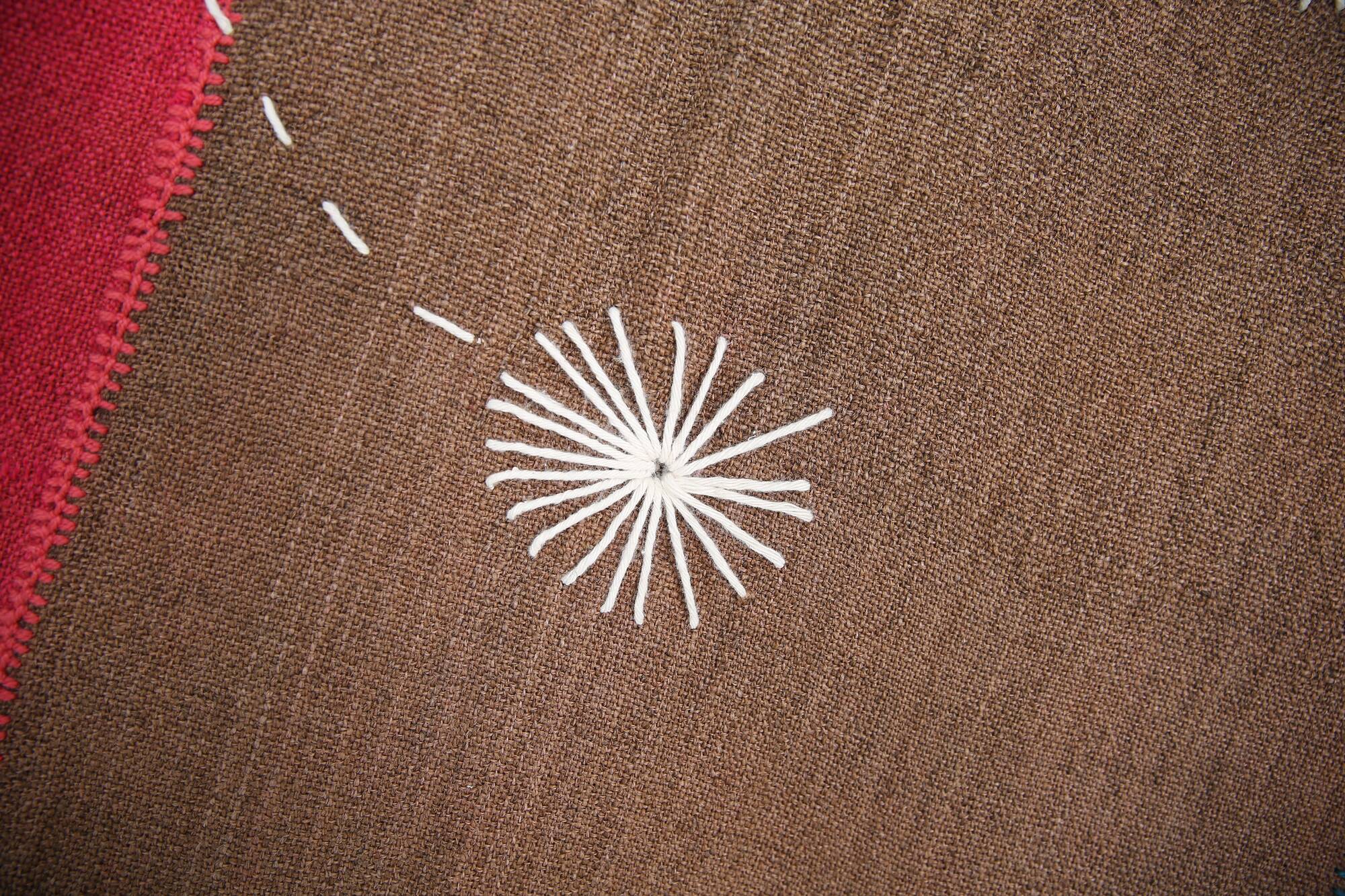 Dusty Pink Moroccan Wall Hanging, Handmade Wool Wall Hanging, 106x106