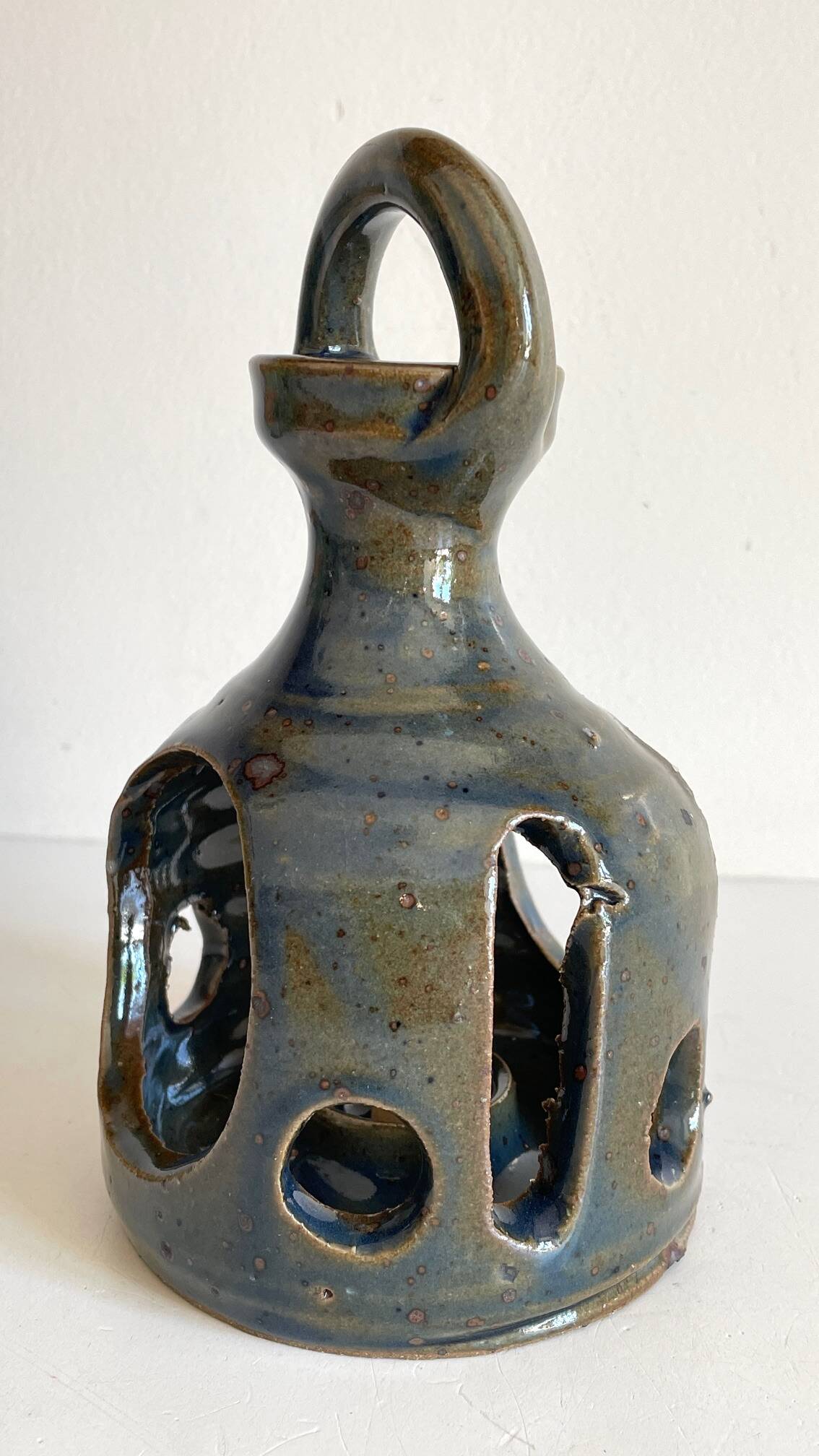 Vintage Handcrafted Stoneware Candle Holder