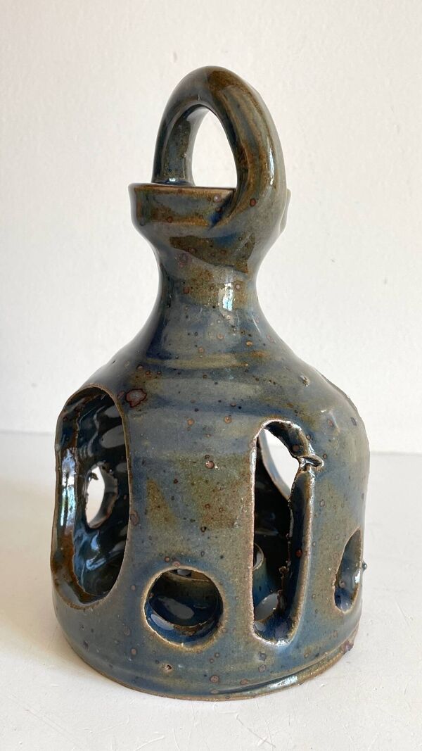 Bougeoir Signé Grès artisanal VINTAGE