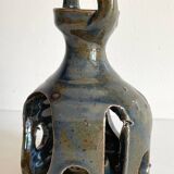 Vintage Handcrafted Stoneware Candle Holder