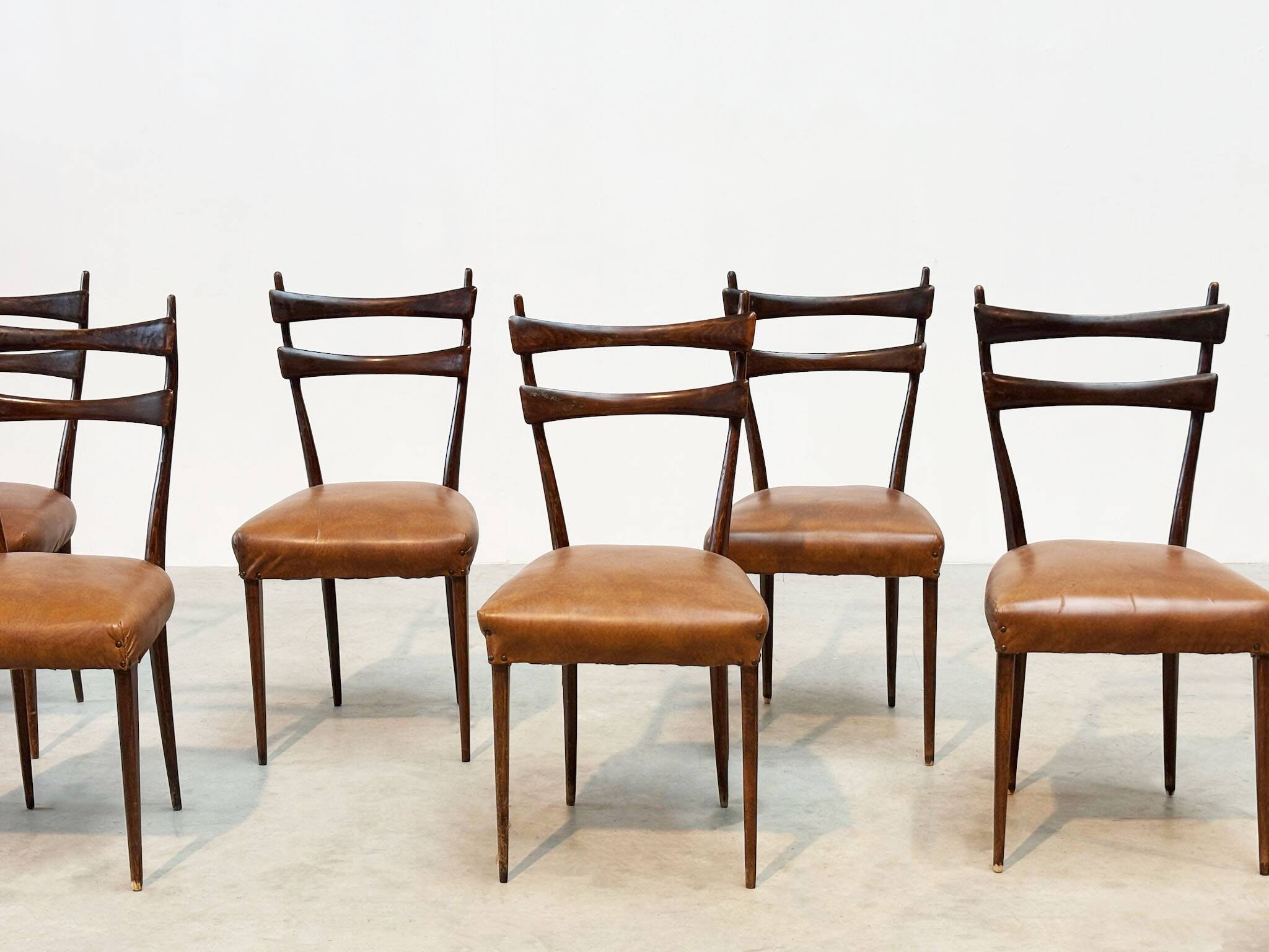 6 chaises de salle à manger italiennes