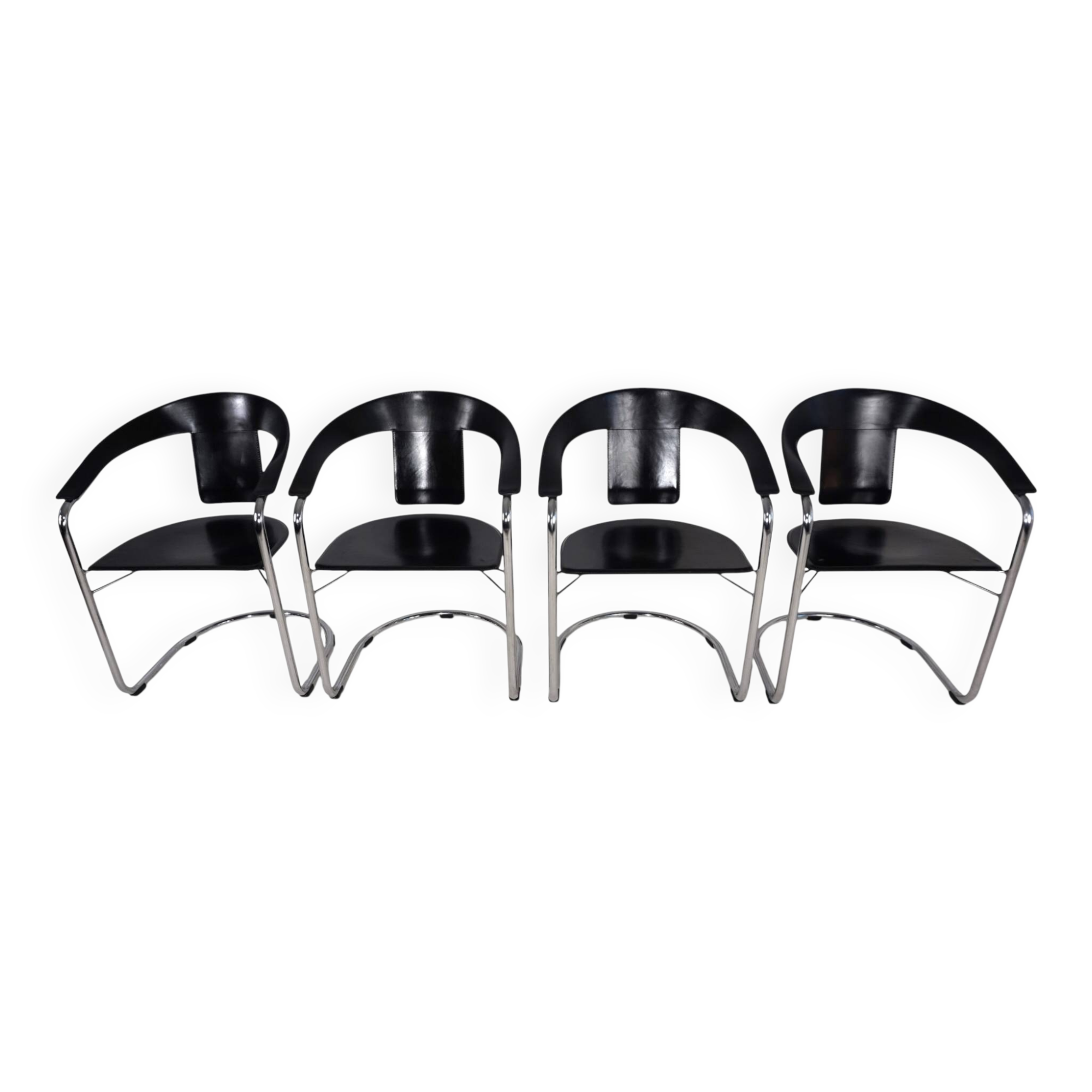 Set of 4 dining chairs by A. Rizzatto for Lo Studio