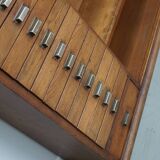Vintage Dutch Oak Apothecary Sideboard / Filing Cabinet, 1950s