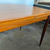 Scandinavian extendable table in vintage teak an60