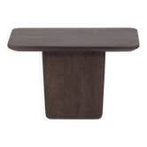 Table d'armoire en bois foncé, plateau de canapé en noyer, mobilier minimaliste