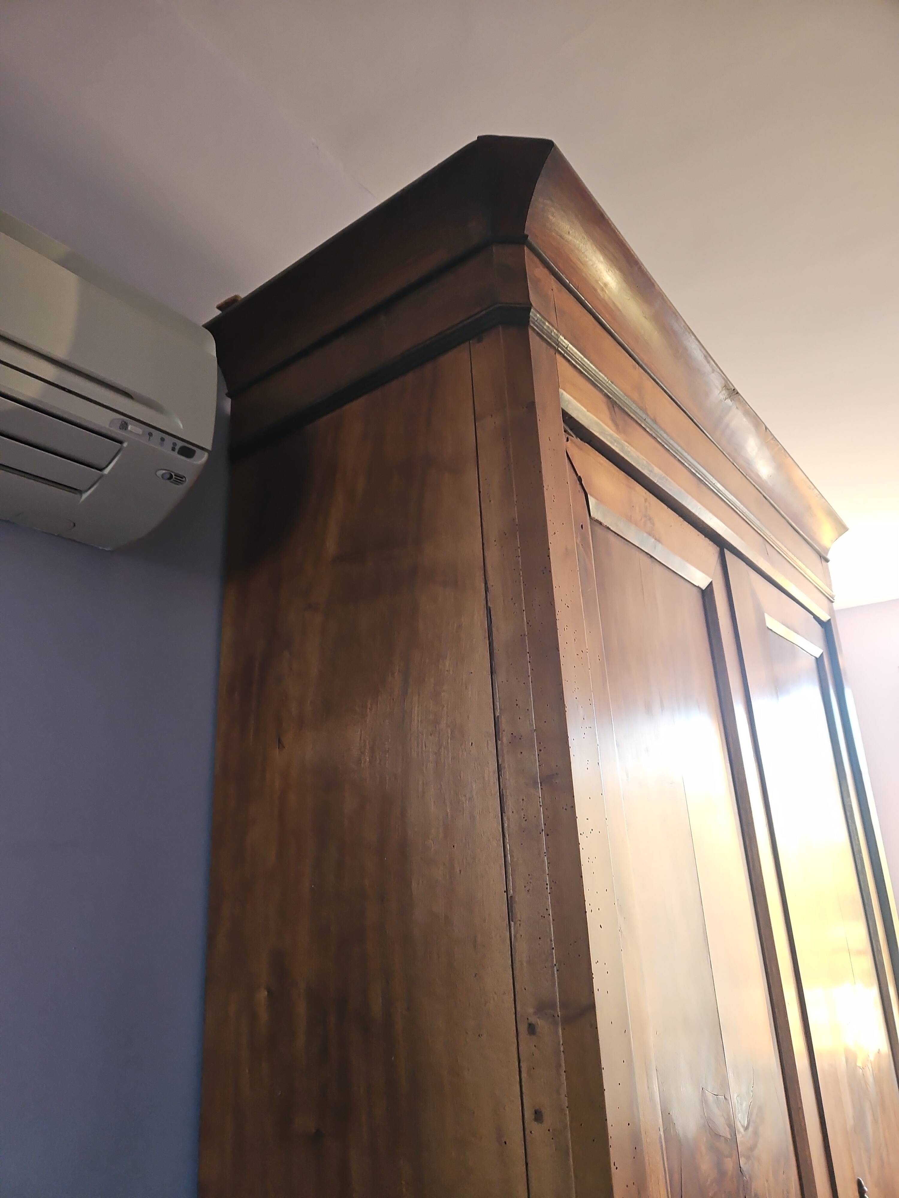 Walnut wardrobe, late 19th century