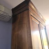 Walnut wardrobe, late 19th century