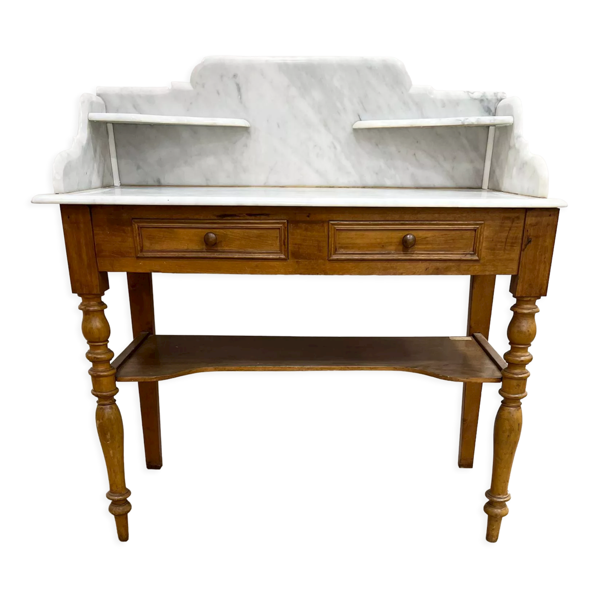 Dressing table - Louis Philippe dressing table marble and wood