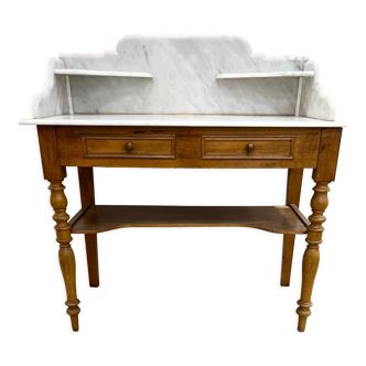 Dressing table - Louis Philippe dressing table marble and wood