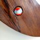 Capo Esmaltes vintage mirror 1960 wood and enamel
