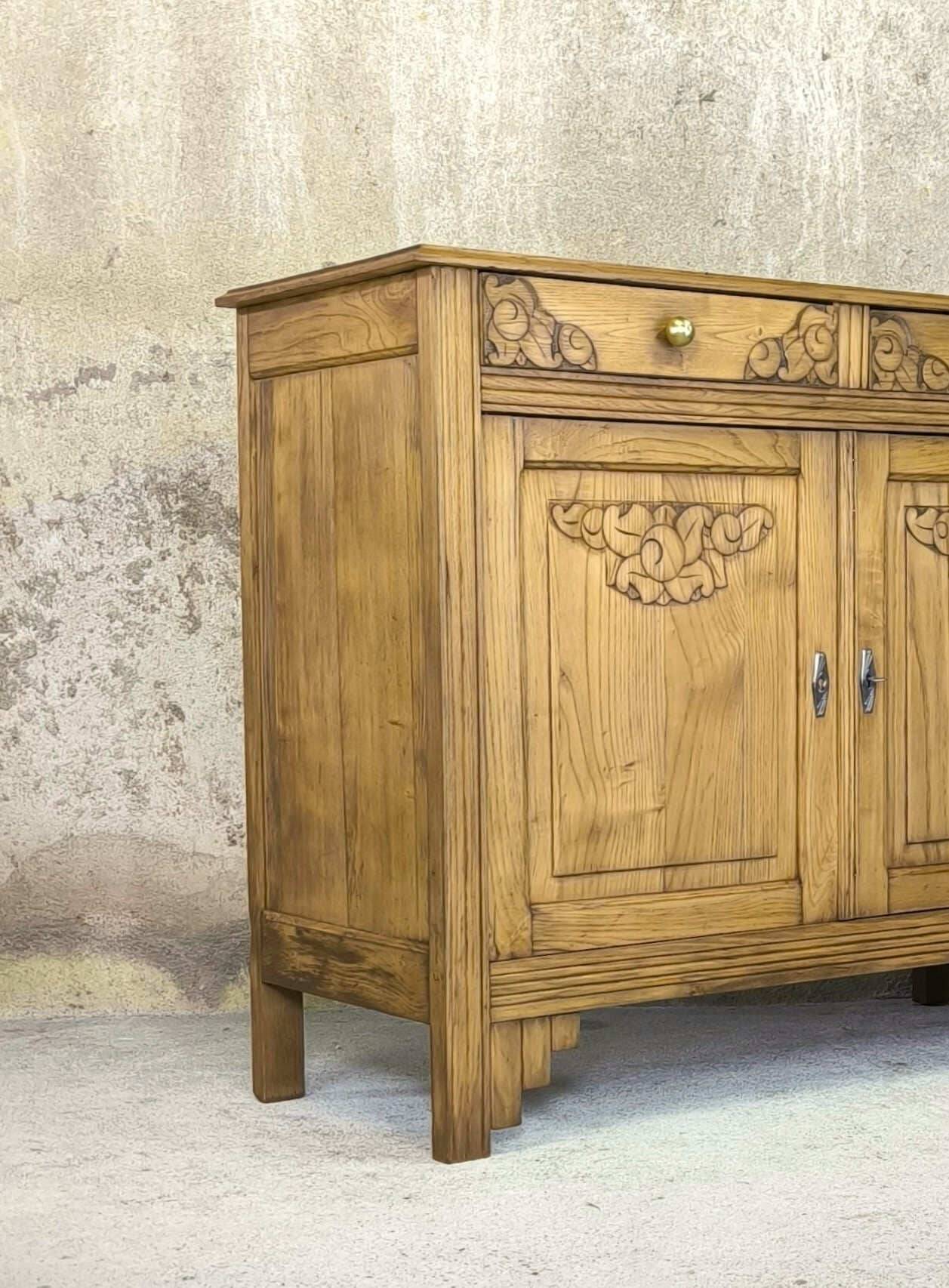 Vintage Art Deco wooden Parisian sideboard.