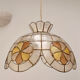 Mother-of-pearl and brass pendant "Frangipane"
