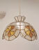 Mother-of-pearl and brass pendant "Frangipane"
