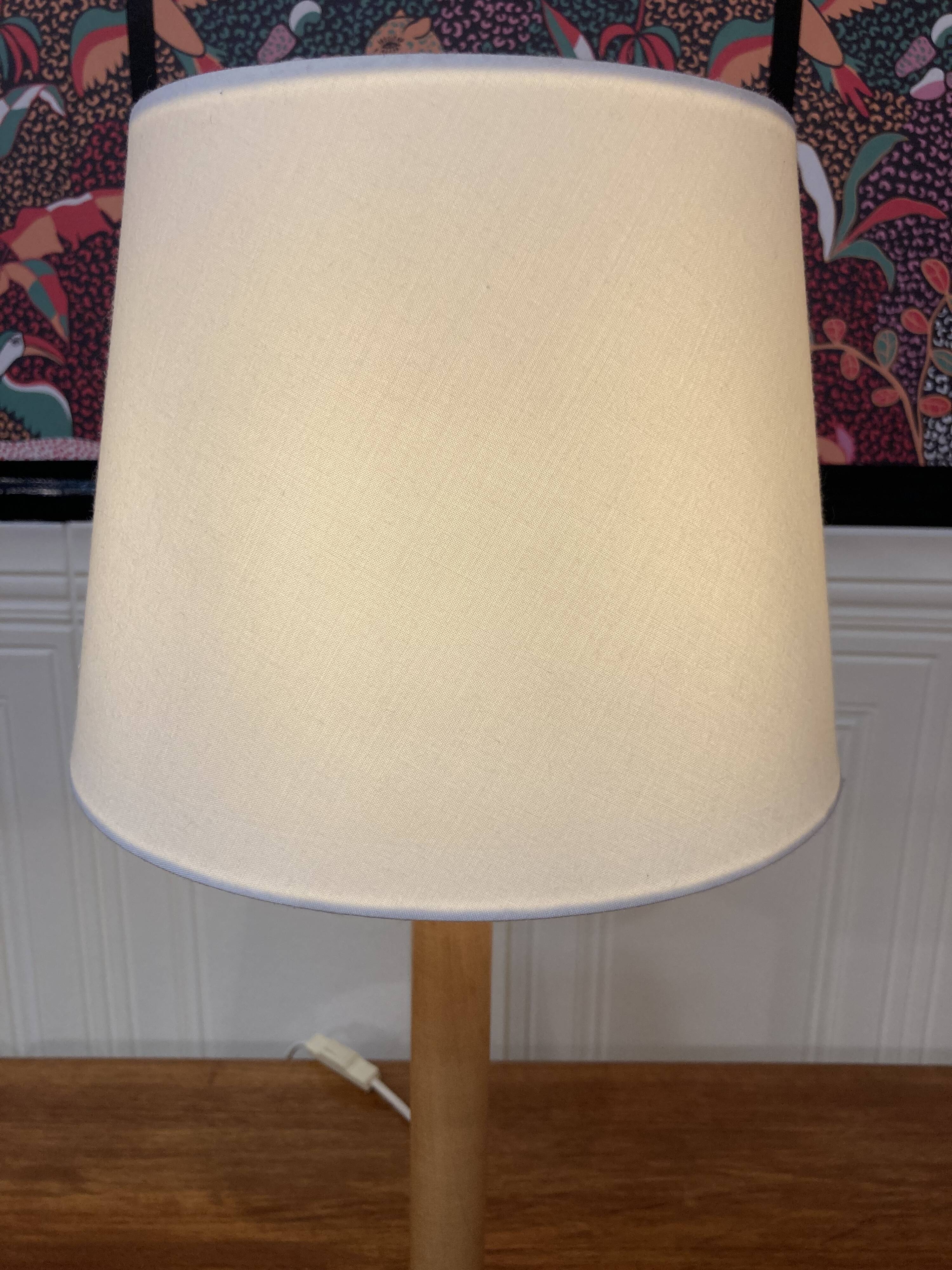 Solid wood lamp Scandinavian design 1960.