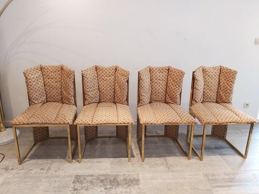 Set de 4 chaises de salle à manger vintage italiennes, 1970