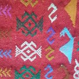 Ethnic bohemian red berber rug 142x101cm