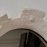 Contemporary French ceramic mirror, "Gioielli" by Renzo Maar.