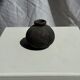 Minuscule black round pot in Indonesian terracotta H7 D7