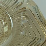 Applique murale lourde en verre glacé du milieu du siècle des années 1960-70