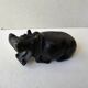 Paperweight Sculpture zoomorphic statuette in stone hippopotamus mouth or