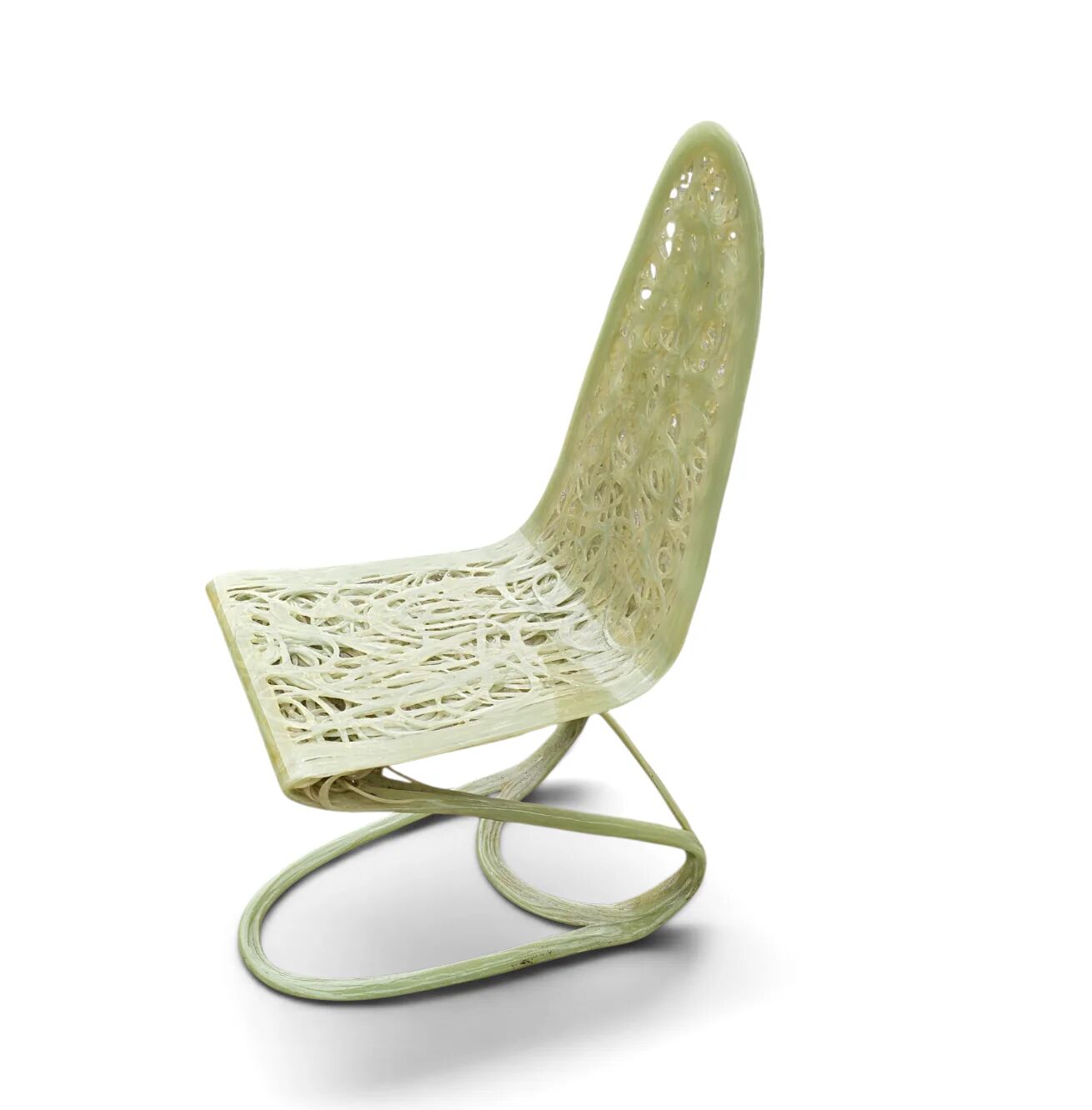 Plastic / polyester handmade chair / 1990s