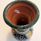 Enamelled earthenware vase
