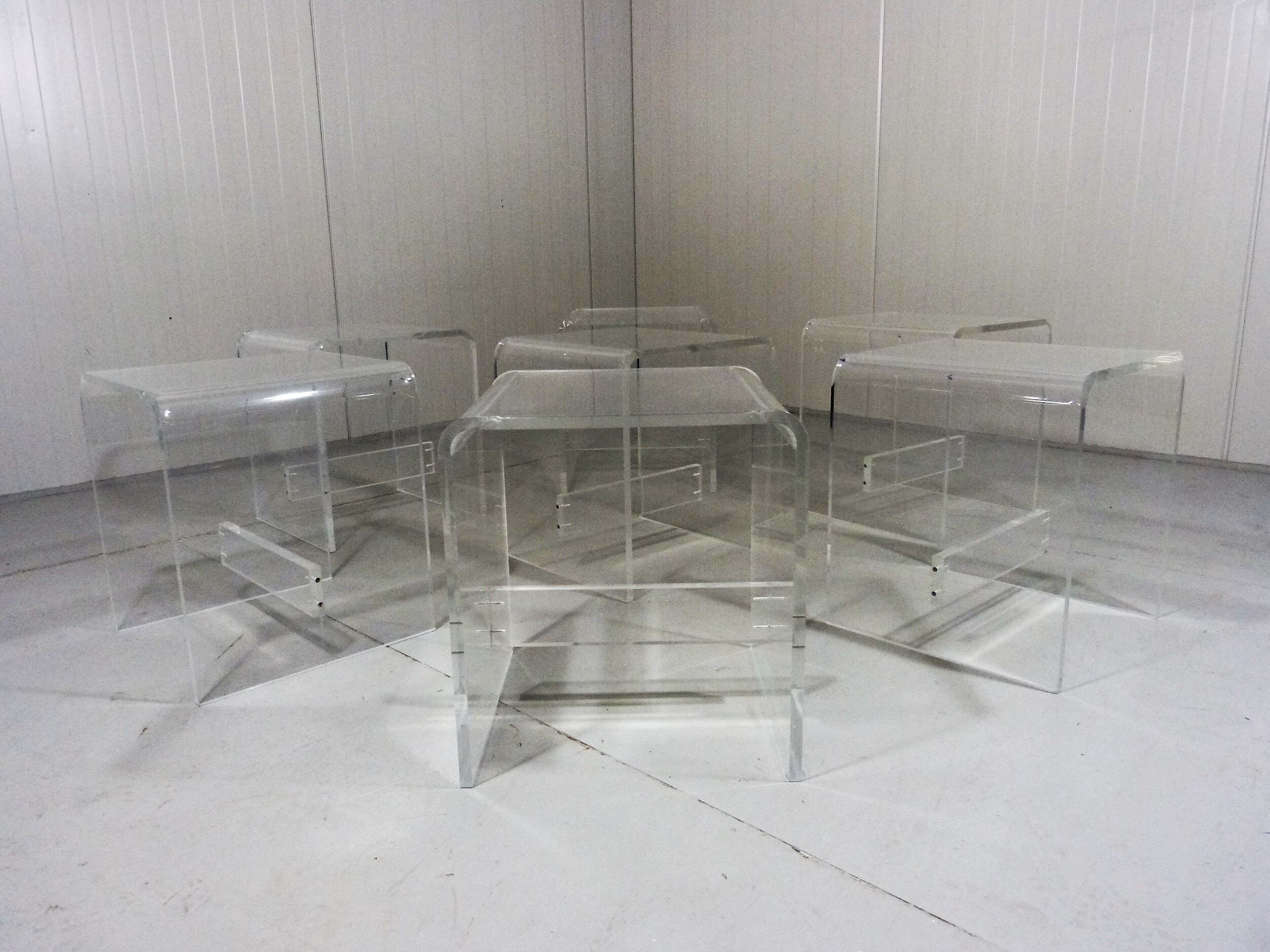 Vintage plexiglass stools 1960-70’s