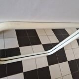Vintage white tubular mirror from Italy, 70s