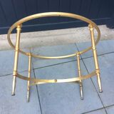 Coffee table of style Louis XV brass marble carare