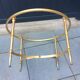 Table basse de style Louis XV laiton marbre de carare