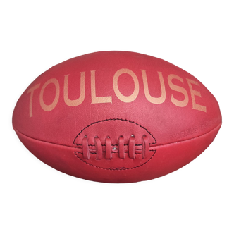 Ballon de rugby vintage en cuir Toulouse