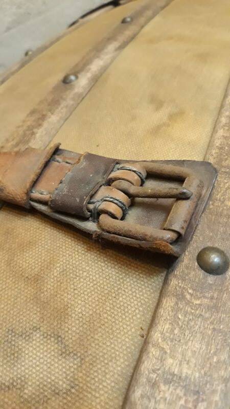 Antique curved transport trunk circa 1900 B.Vinay