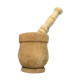 Mortier et pilon en bois